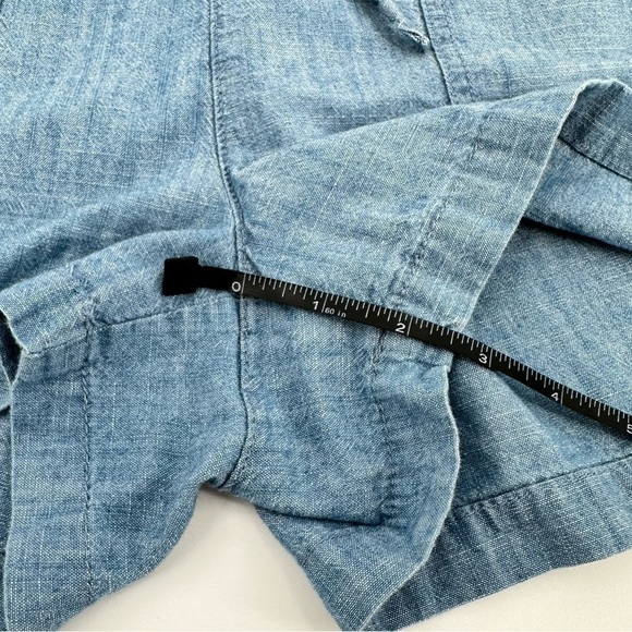 J.crew Factory Blue Chambray Cotton Elastic Waist/Drawstring Shorts Size XS - Picture 12 of 12